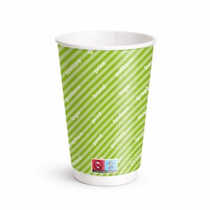 Vasos de Cartón Kraft de Doble Pared con Logotipo Personalizado, 200ml, 300ml, 100ml, Impermeables y Biodegradables - Product Image 1