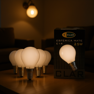 E14 Clear Matte Spherical Incandescent <b>Bulb</b> - Product Image 3