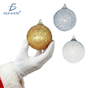 Set di 6 Decorazioni Natalizie in Plastica di Alta Qualità Fatte a Mano con Finitura Metallica 7 cm Dimensioni Personalizzabili per Feste Festive - Product Image 5