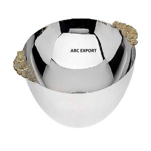 Bol de luxe en métal au design simple forme personnalisée standard de fantaisie en gros bols de service uniques pour la vaisselle de vente chaude - Product Image 2