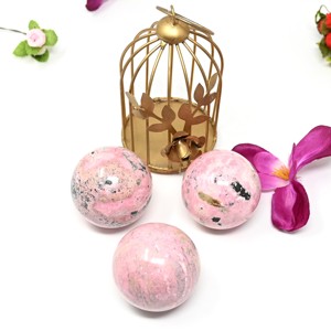 Bola de cristal de piedra energética, venta al por mayor, piedras preciosas de cuarzo pulido Natural, esferas de cristal de Rodocrosita, adornos - Product Image 1