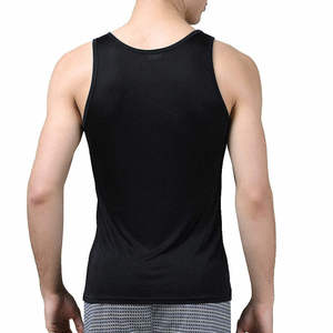 Wholesale Customizable Men's Solid Tank Top <b>Vest</b> Knitted Breathable Smart Casual US Sizes Made Cotton Sleeveless - Product Image 2