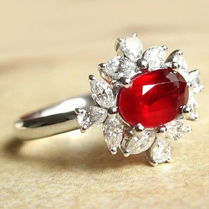 Bague de fiançailles vintage ovale en argent sterling 925 précieux avec rubis rose et diamants CZ sertis à griffes, certifiée par un tiers, pour mariage - Product Image 1