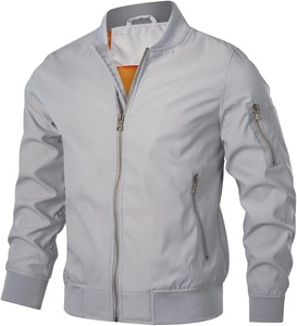 Vestes coupe-vent d'hiver pour hommes sur mesure, en laine peignée, imperméables, respirantes, écologiques, col montant, décontractées, logo frontal, à capuche - Product Image 2