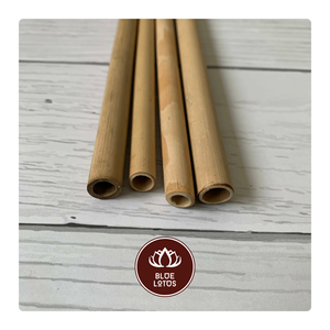 หลอดดูดทำจากไม้ไผ่สำหรับสมูทตี้หลอดดูดแบบย่อยสลายได้ตามธรรมชาติเป็นมิตรต่อสิ่งแวดล้อม - Product Image 1