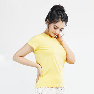 Camisetas de Mujer para Calle, 100% Algodón, Textura Suave, Secado Rápido, Transpirable, Ecológica, Diseño Clásico Sólido, Perfecta para Exteriores - Product Image 3