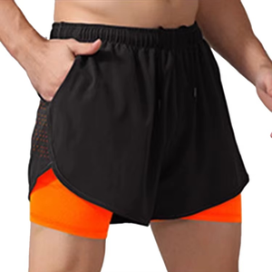OEM Contrasting Color Custom Short Shorts Men Training Quick Dry Fitness Running Double <b>Layer</b> Sports Men Shorts Custom Logo - Product Image 1