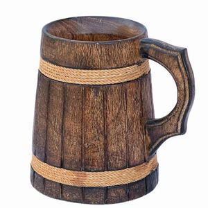 Customized Logo Engraved Wooden Beer <b>Mug</b> Tumbler Premium Quality Leak-Proof for Festivals Barbecue <b>Camping</b> and Themed Events - Product Image 3