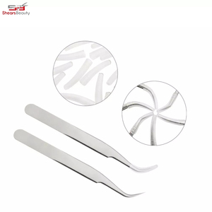 Pincettes d'extension de cils pincettes pour les soins personnels Volume cils à pointe incurvée pincettes en acier inoxydable - Product Image 6