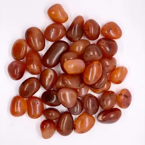 Red Carnelian Healing Tumbled Stones Crafts Semi-precious Stone Agate Jewelry Making for Home Decoration Bulk Wholesale Natural