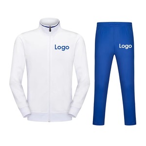 Survêtement de sport tricoté sur mesure pour hommes Combinaison d'entraînement à motif solide avec fermeture éclair Jogging et joggers pour adultes - Product Image 1