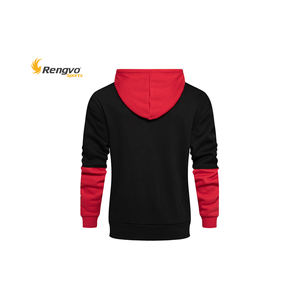 Automne hiver hommes mode vêtements d'extérieur à capuche chaud Streetwear sweat avec motif solide imprimé Patchwork et polaire ample - Product Image 3