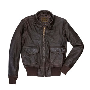 Chaqueta bomber de cuero larga de fabricación personalizada OEM para hombres de longitud extendida con construcción de cuero duradera - Product Image 1