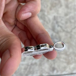 Nuevo Colgante de Dólar Estilo Hip Hop en Plata de Ley 925 con Diamantes Redondos de Corte Brillante, Unisex, para Fiestas - Product Image 5