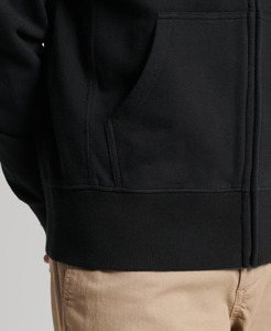 Alta calidad 500gsm algodón logotipo personalizado polar cremallera con cordón sudaderas con capucha de manga larga para los hombres - Product Image 3
