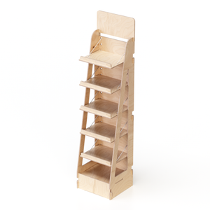 Facilmente regolato in altezza e intitolato legno cartone espositore con scaffali con Logo personalizzabile per la biblioteca e il libro - Product Image 5