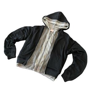 Sweat à capuche à fermeture éclair entièrement lacé personnalisable pour hommes avec design de fitness sans couture à manches longues Street Wear-OEM Vente en gros - Product Image 3