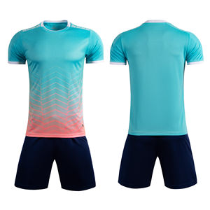 Uniformes de Fútbol Personalizados por Sublimación, Impermeables, Ligeros, de Secado Rápido, de Manga Corta, al por Mayor, Transpirables, de Poliéster para Equipos - Product Image 1