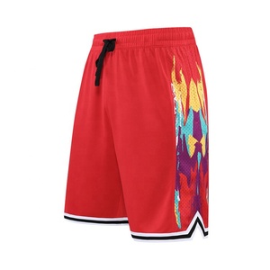 Shorts de basket-ball pour hommes en gros, imprimés par transfert thermique vintage, shorts en mesh pour hommes, vêtements de sport - Product Image 2