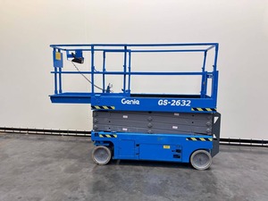 รถกระเช้าไฟฟ้า Genie GS2632 E-Drive รุ่นปรับปรุงใหม่ ผ่านการทดสอบการใช้งานแล้ว  แพลตฟอร์มยกสูงสำหรับงานก่อสร้าง - Product Image 1