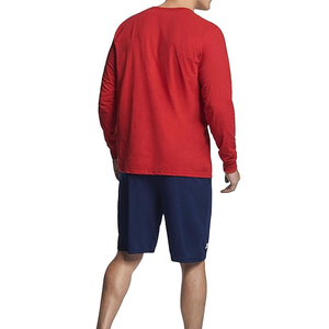 Personnalisable 100% coton T-Shirts hommes de haute qualité grande taille surdimensionné coupe longue respirant col rond Logo couleur unie longueur courte - Product Image 5