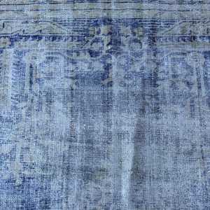 Alfombra Turca Vintage de 3.4x6.46 pies, Alfombra Decorativa, Alfombra de Lana Ikat Azul Grisáceo - Product Image 5