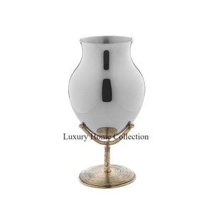 Florero de forma redonda de metal fundido de aluminio moderno, macetas decorativas para el hogar y macetas, jarrón para balcón y sala de estar - Product Image 5