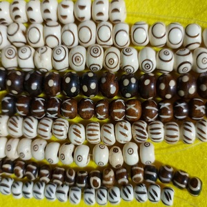 Custom Made <b>Blue</b> Rustic Hand-Carved Bone Shell Coral <b>Beads</b> for Bohemian Jewelry Making-Necklaces Bracelets Earrings - Product Image 2