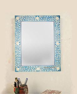 Marco de espejo con diseño moderno con incrustaciones de hueso de alta calidad, marco de espejo decorativo para pared de baño y hogar, muebles con marco de espejo con incrustaciones de hueso - Product Image 1