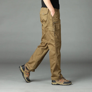 Trendy Saleh Enterprises Men Spandex Cotton Canvas Cargo Pants <b>Drawstring</b> Closure Summer Anti-Wrinkle Quick Dry Relax <b>Trousers</b> - Product Image 6