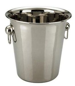 Bacs à boissons de grande taille en acier inoxydable avec poignée en cuir bacs à glace polis et brillants martelés pour les fêtes prix attractif vente - Product Image 5