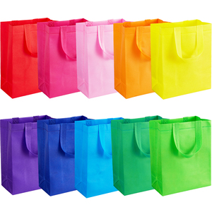 Bolsas de Compras de Tela No Tejida con Estampados de Animales Coloridos, 7.5x4.1x10 Pulgadas, Tamaño Mediano, para Llevar en la Mano, para Viajes, Supermercado, Uso en Exteriores, Bolsa de Regalo - Product Image 1