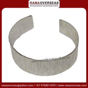 Textured Brass Cuff Bracelet Adjustable Open <b>Bangle</b> In Three Finished for <b>Men</b> Women Handmade Fashion Jewelry - Product Image 5