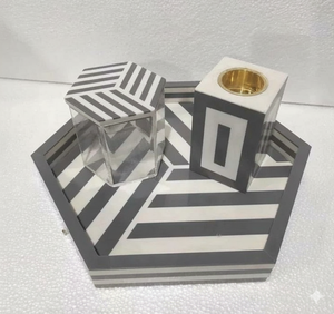 Elegant Eco-Friendly Resin Incense Bakhoor Burner with Hexagon-Shaped MDF <b>Tray</b> Box for Religious Home & Hospitality Use - Product Image 4