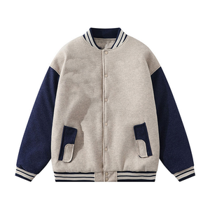 Veste universitaire avec lettre brodée personnalisée de haute qualité pour hommes Tissu durable et patchwork CollegeBaseballjacket pour hommes - Product Image 2