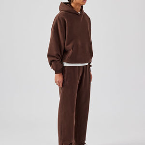 Chándales acampanados ajustados sueltos desgastados lavados vintage personalizados al por mayor, chándales ligeros estampados lisos para hombre - Product Image 2