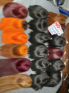 Peluca con cierre más vendida, pelucas de cabello humano vietnamita, peluca recta de hueso de cabello humano, Color degradado para mujer negra - Product Image 3