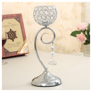 Décoration de mariage support en cristal en métal matériel de stockage de maquillage chandelier décoration bougeoir bougeoir de mariage - Product Image 5