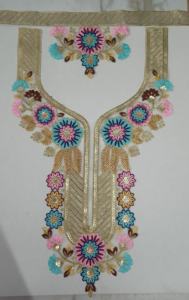 Couture filet col patch avec broderie de paillettes parfait pour chemisier décolleté robe saree ethnique kurti et robes - Product Image 4