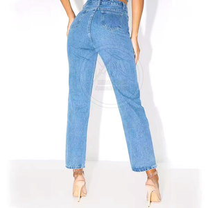 Pantalones Vaqueros de Corte Regular y Cintura Media para Mujer, Transpirables, de Secado Rápido, 100% Algodón, Ropa Deportiva de Invierno, Estilo Casual - Product Image 3