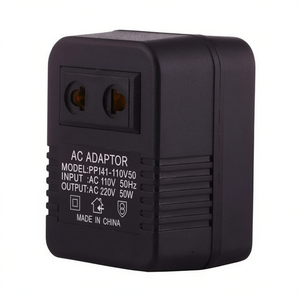 AC Power <b>Adapter</b> 110V to 220V 50W EU <b>US</b> <b>Plug</b> Black Travel <b>Adapters</b> - Product Image 2
