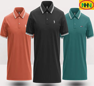 Polo de golf uni en polyester extensible dans les 4 sens, pour designers, uniforme, broderie, logo personnalisé, col polo - Product Image 6