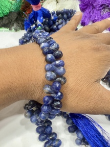 ต่างหูเม็ดเดี่ยวแบบเหลี่ยมเพชรพลอยสีฟ้าขนาด8นิ้วขนาด5-7มม. ขนาดลูกปัดพลอยควอตซ์ธรรมชาติประมาณ5-7มม. - Product Image 5