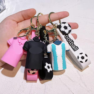 YY Cup Football PVC 3D Cartoon Mini Soccer Player Jersey <b>Keychain</b> Decoration Gift Strap <b>Keychain</b> Toys - Product Image 1