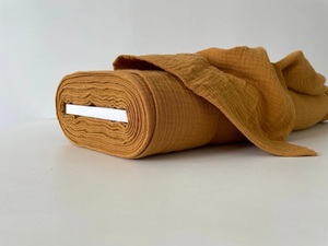 Tissu en gaze de coton mousseline biologique en gros, 100% coton, double largeur, tissé 40''/101cm, teint sur mesure, pour rideaux et housses de coussin, pour garçons - Product Image 2