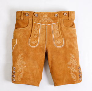 Lederhosen Bávaros Marrón Natural de Alta Calidad para Hombre - Product Image 1