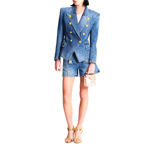 Chaquetas vaqueras ajustadas a la moda suaves elásticas informales personalizadas de alta calidad para mujer OEM personalizado - Product Image 2