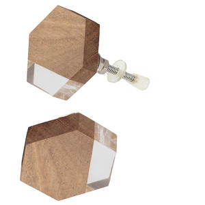 Modern Transparent Resin Wood Drawer <b>Door</b> Cabinet Knobs <b>for</b> Kitchen & Bathroom Pull Handle & Cupboard Knobs <b>for</b> Wardrobe Use - Product Image 2