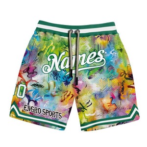 Pantalones Cortos Deportivos de Malla Gruesa de Calidad de Fabricante con Cordón, Diseño Personalizable con Rayas, Solo Pantalones Cortos de Baloncesto - Product Image 6