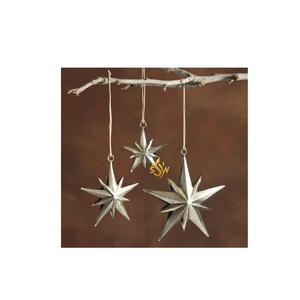 Silver Star Shape Christmas <b>Ornaments</b> Home Decor Using the <b>Garden</b> Santa Clause Celebration Christmas Festival <b>Hanging</b> <b>Ornaments</b> - Product Image 1